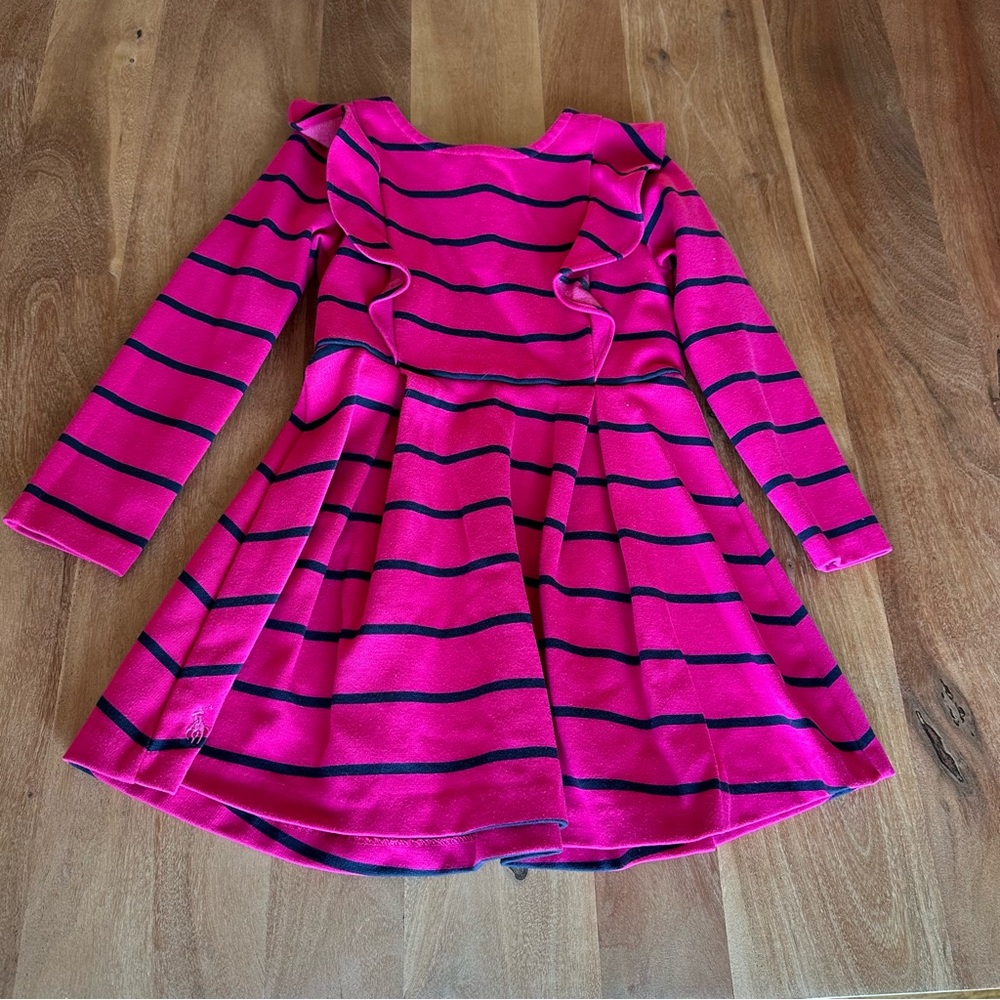 Polo by Ralph Lauren Fuchsia Striped Dress Size 3